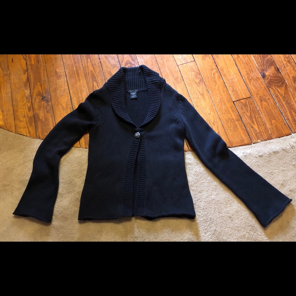 Bell sleeve cardigan sweater